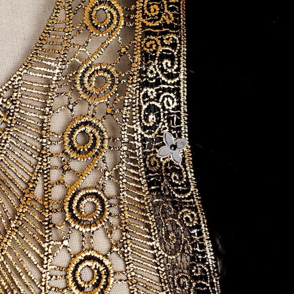 Poncho Collar Natural Feather Short Cape Lace - Picture 4 of 9